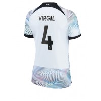 Liverpool Virgil van Dijk #4 Fotballklær Bortedrakt Dame 2022-23 Kortermet